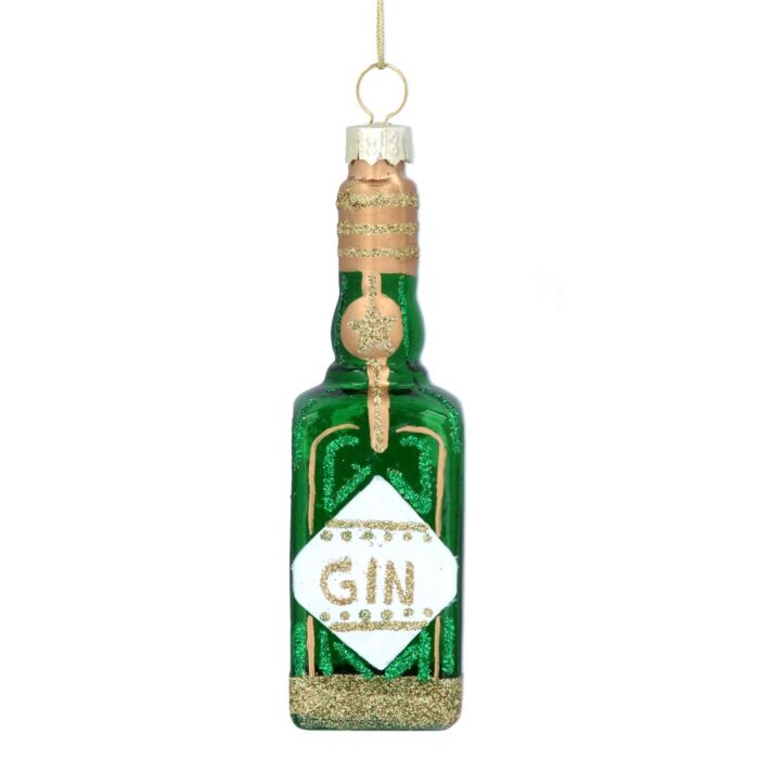 Gisela Graham Green/Gold Bottle of Gin